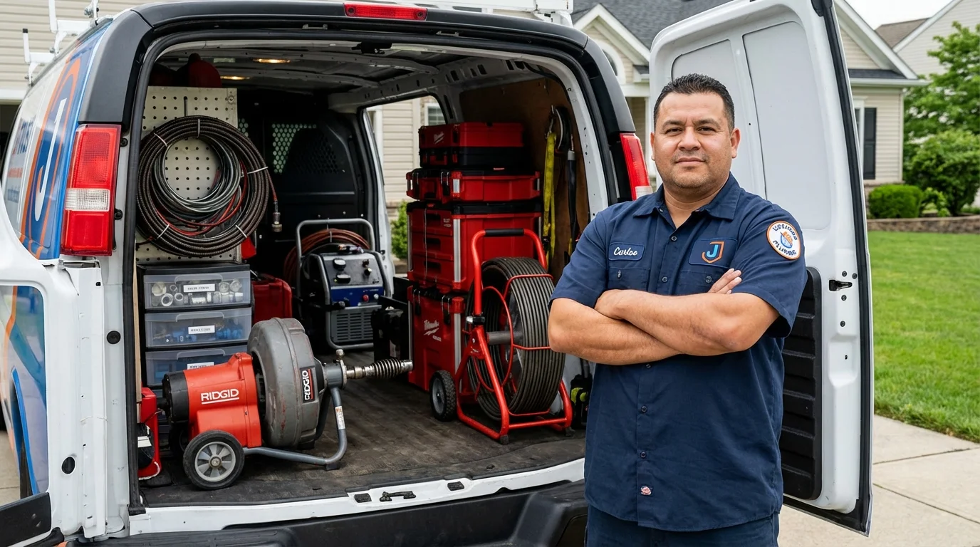 Professional drain cleaning equipment and Johns Plumbing LLC plumber in Huachuca City