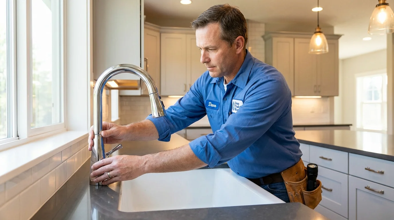Kitchen faucet installation by Johns Plumbing LLC in Huachuca City