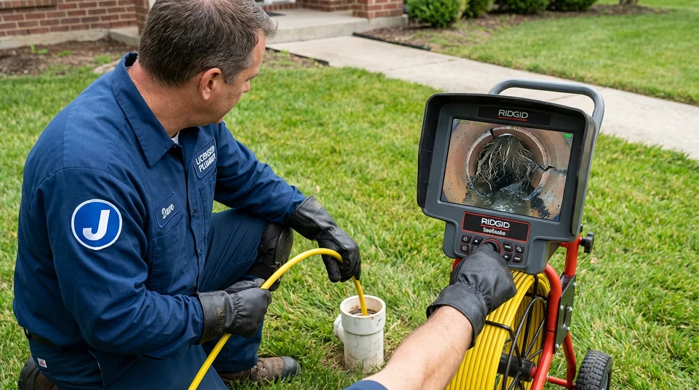 Sewer camera inspection being performed by Johns Plumbing LLC in Huachuca City